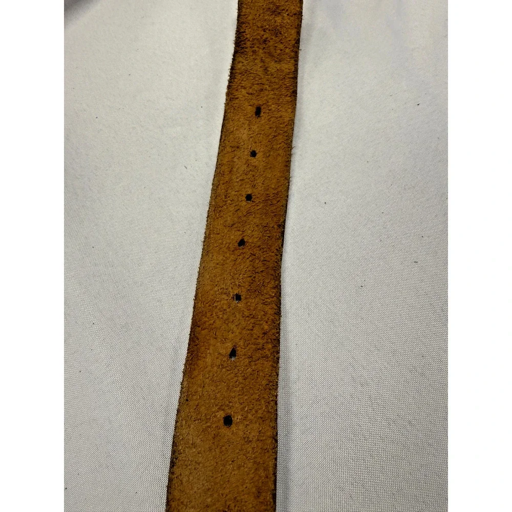 Vintage Leather Tooled Fish Deer Hunting Belt Personalized Wayne 44